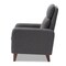 Baxton Studio Casanova Mid-century Modern Grey Upholstered Lounge Chair 143-8142 - alternate 10